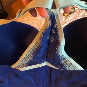 Cacique 44DDD Blue Racerback Bra